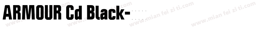 ARMOUR Cd Black字体转换
